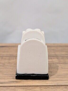 1940s Listerine Shaving Cream Used Razor Blades Holder, Frog Shaped, Ceramic